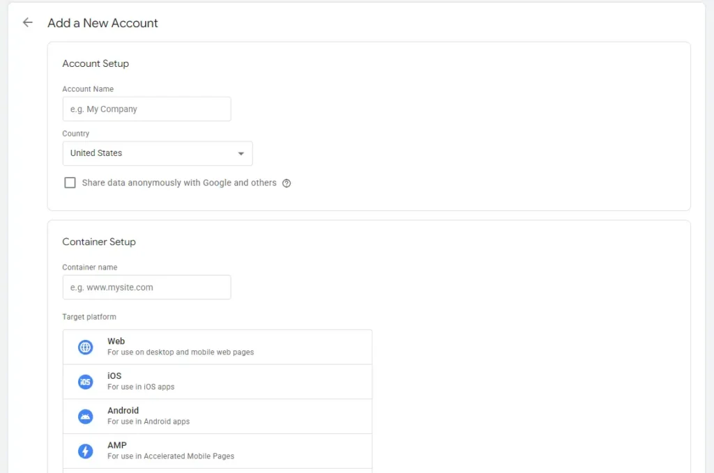 Google Tag Manager Setup