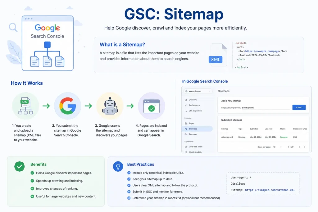 GSC: Sitemap structure